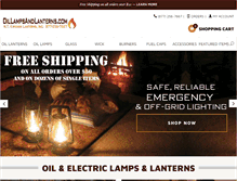 Tablet Screenshot of oillampsandlanterns.com